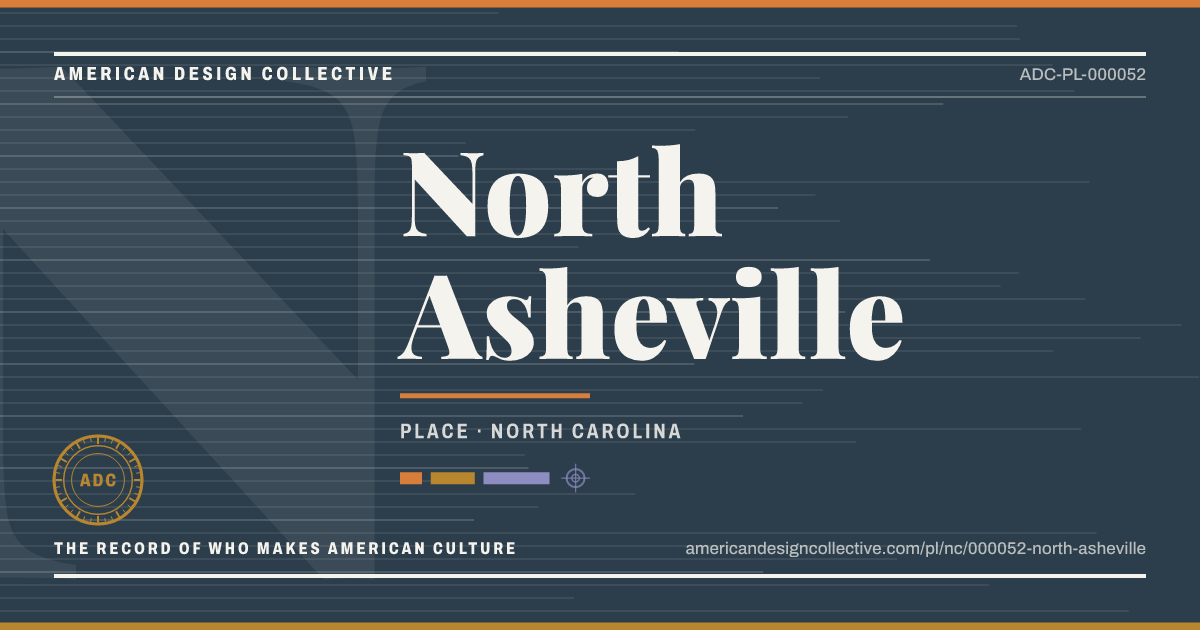 Registry card for North Asheville: the ADC seal, North Asheville, and how much is on record.