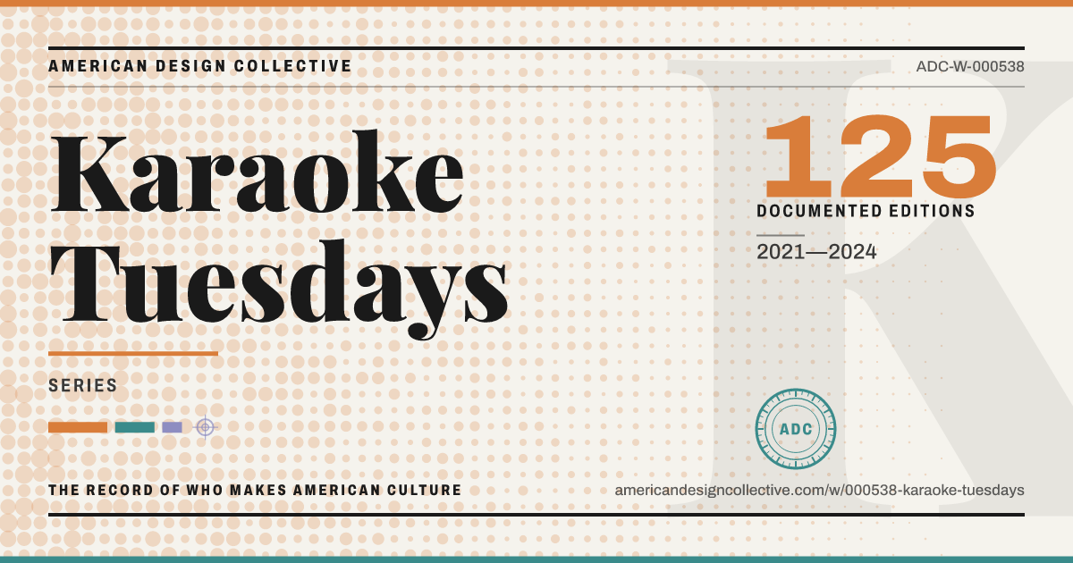 Registry card for Karaoke Tuesdays: the ADC seal, Karaoke Tuesdays, and how much is on record.