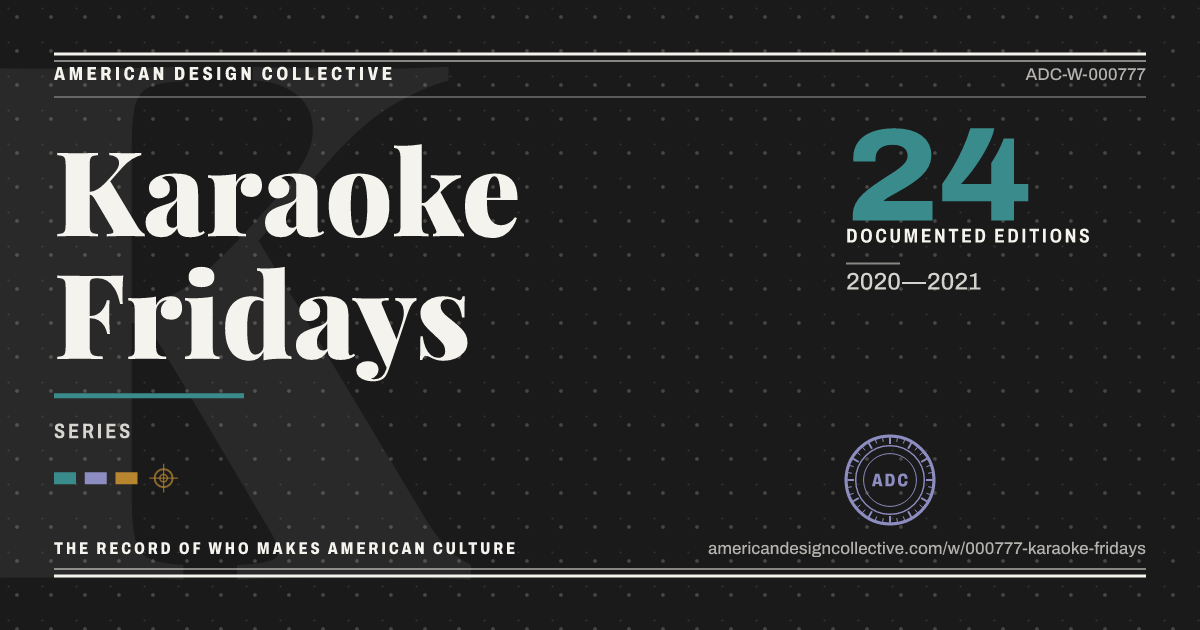 Registry card for Karaoke Fridays: the ADC seal, Karaoke Fridays, and how much is on record.