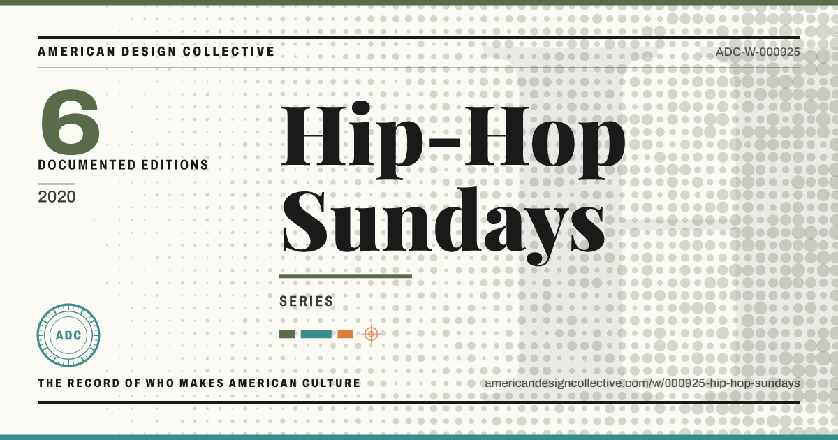 Registry card for Hip-Hop Sundays: the ADC seal, Hip-Hop Sundays, and how much is on record.