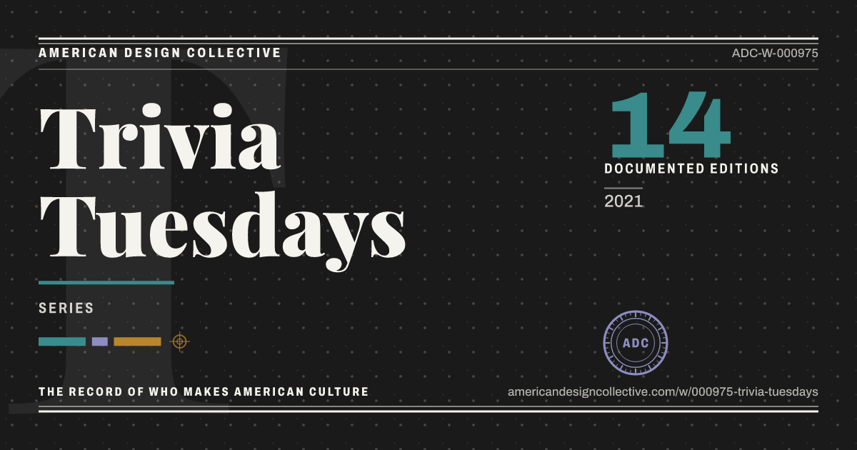 Registry card for Trivia Tuesdays: the ADC seal, Trivia Tuesdays, and how much is on record.