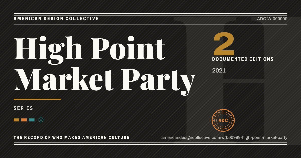 Registry card for High Point Market Party: the ADC seal, High Point Market Party, and how much is on record.