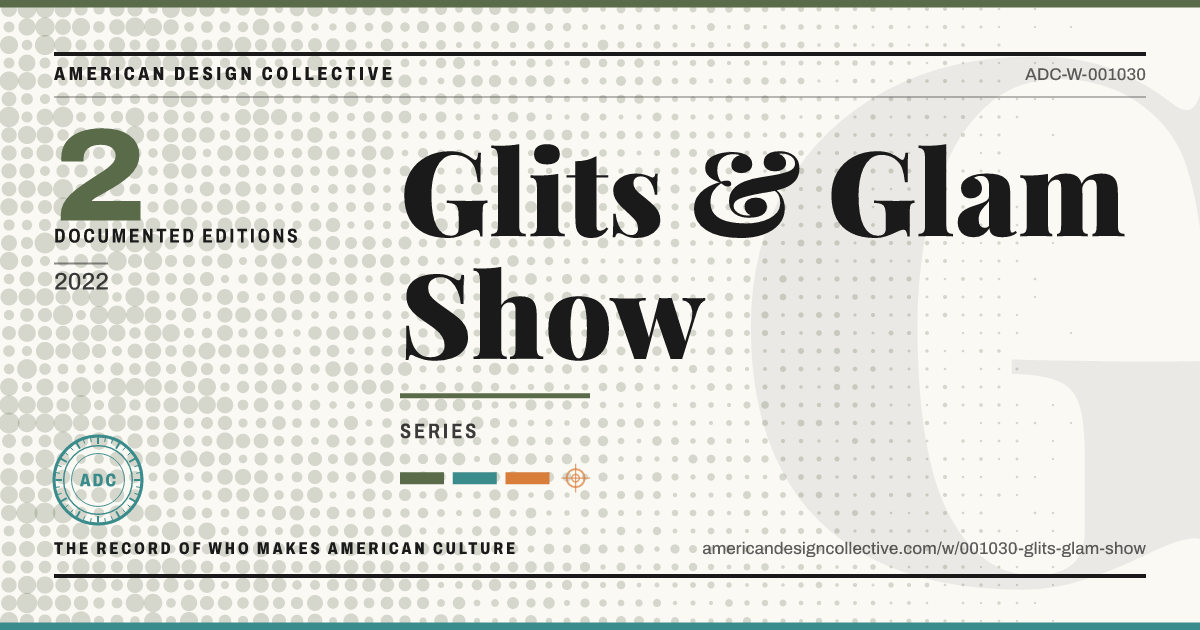 Registry card for Glits & Glam Show: the ADC seal, Glits & Glam Show, and how much is on record.