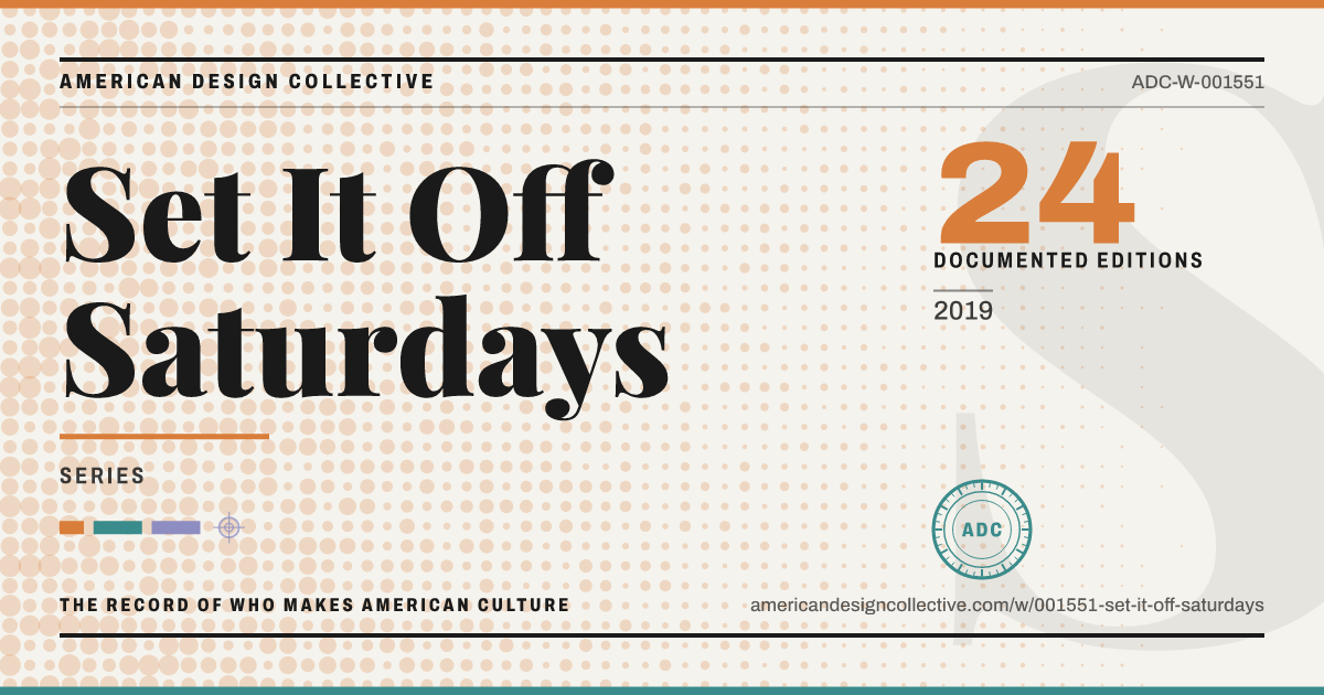 Registry card for Set It Off Saturdays: the ADC seal, Set It Off Saturdays, and how much is on record.