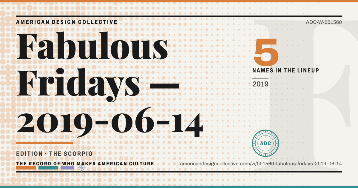Registry card for Fabulous Fridays — 2019-06-14: the ADC seal, Fabulous Fridays — 2019-06-14, and how much is on record.