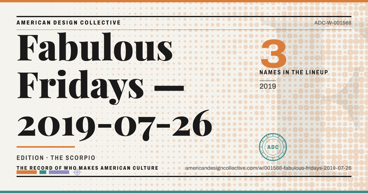 Registry card for Fabulous Fridays — 2019-07-26: the ADC seal, Fabulous Fridays — 2019-07-26, and how much is on record.