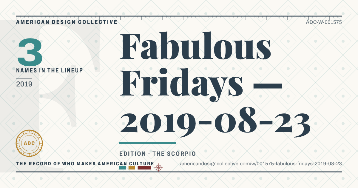 Registry card for Fabulous Fridays — 2019-08-23: the ADC seal, Fabulous Fridays — 2019-08-23, and how much is on record.