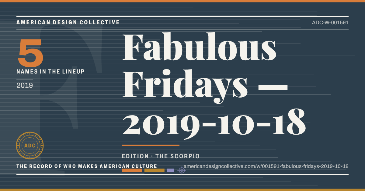 Registry card for Fabulous Fridays — 2019-10-18: the ADC seal, Fabulous Fridays — 2019-10-18, and how much is on record.