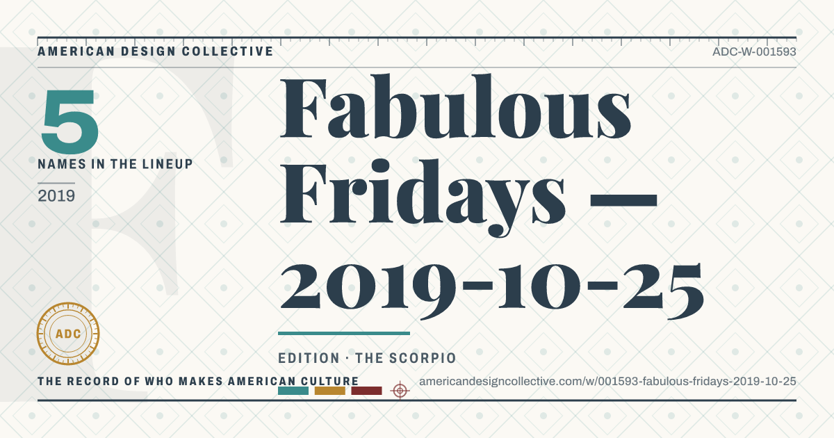 Registry card for Fabulous Fridays — 2019-10-25: the ADC seal, Fabulous Fridays — 2019-10-25, and how much is on record.
