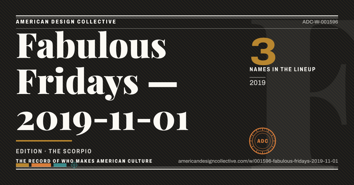 Registry card for Fabulous Fridays — 2019-11-01: the ADC seal, Fabulous Fridays — 2019-11-01, and how much is on record.