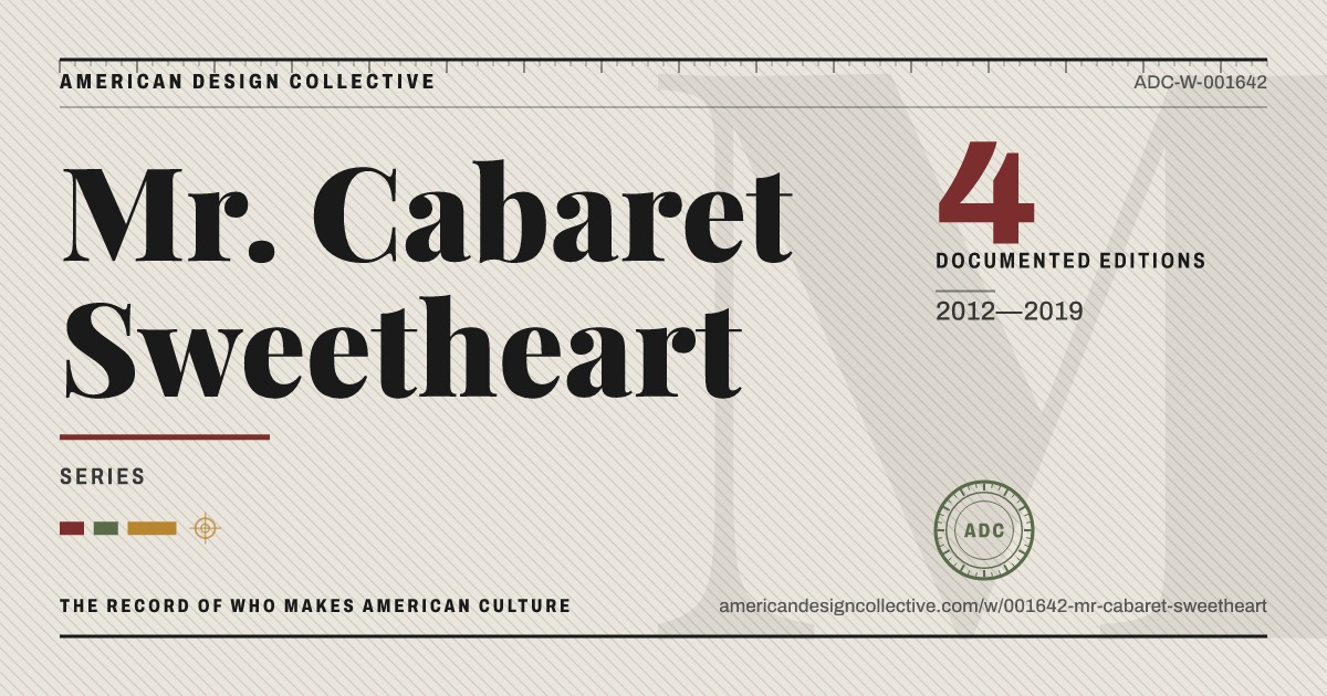 Registry card for Mr. Cabaret Sweetheart: the ADC seal, Mr. Cabaret Sweetheart, and how much is on record.