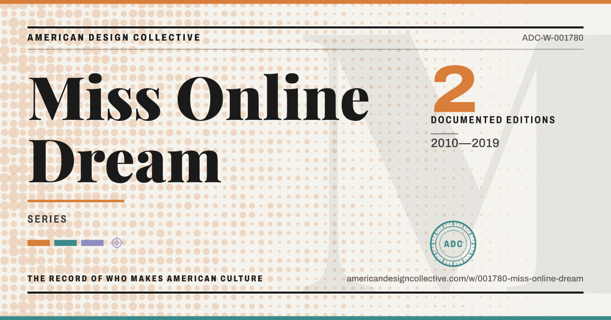 Registry card for Miss Online Dream: the ADC seal, Miss Online Dream, and how much is on record.