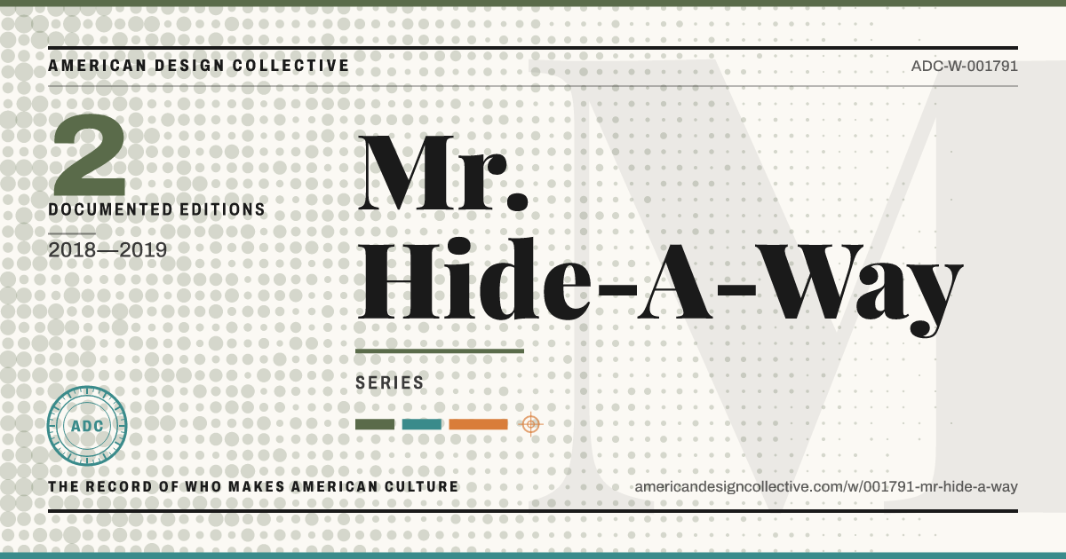 Registry card for Mr. Hide-A-Way: the ADC seal, Mr. Hide-A-Way, and how much is on record.