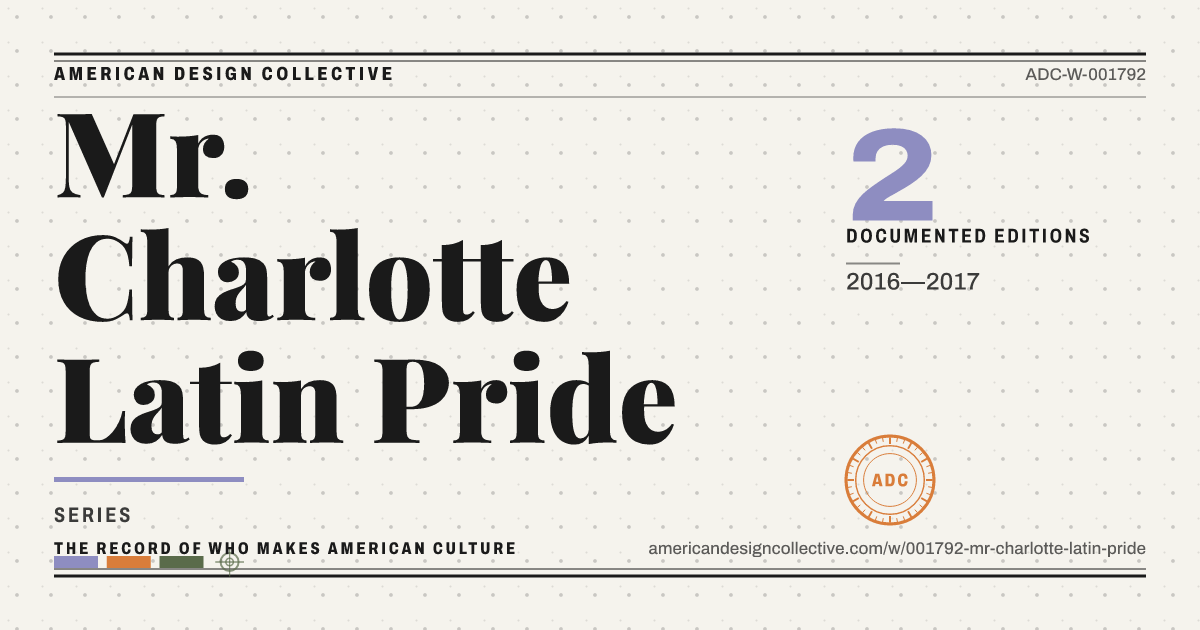 Registry card for Mr. Charlotte Latin Pride: the ADC seal, Mr. Charlotte Latin Pride, and how much is on record.