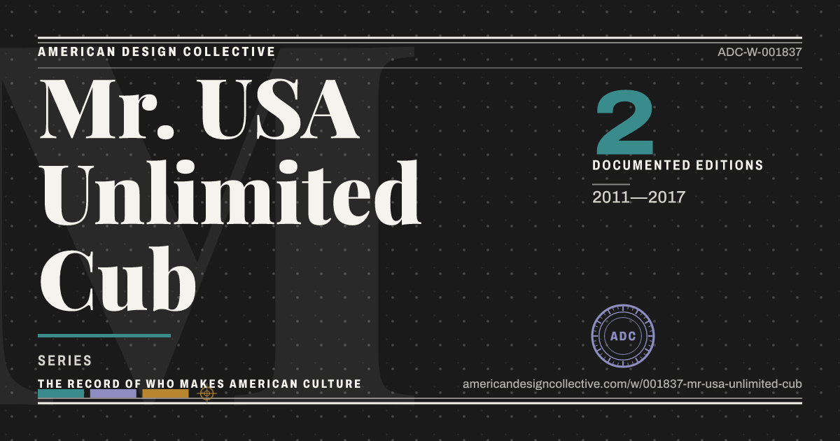 Registry card for Mr. USA Unlimited Cub: the ADC seal, Mr. USA Unlimited Cub, and how much is on record.