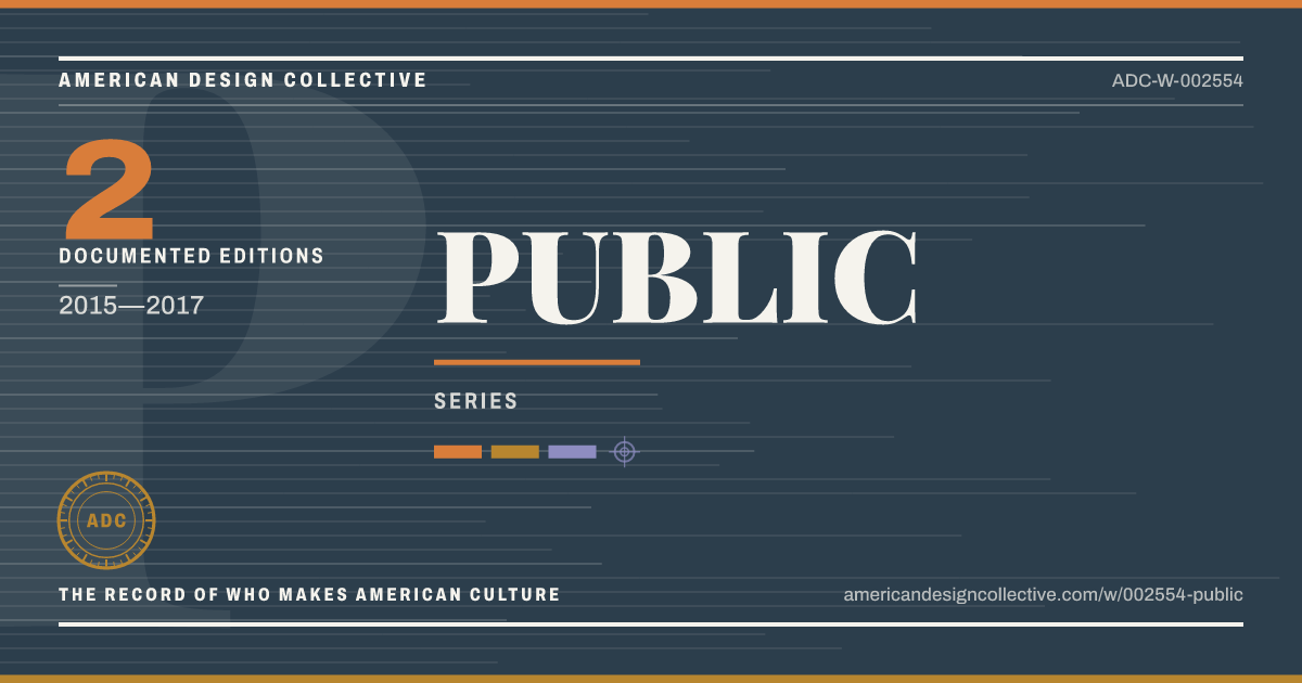Registry card for PUBLIC: the ADC seal, PUBLIC, and how much is on record.