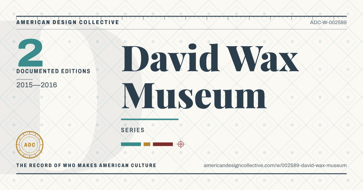 Registry card for David Wax Museum: the ADC seal, David Wax Museum, and how much is on record.