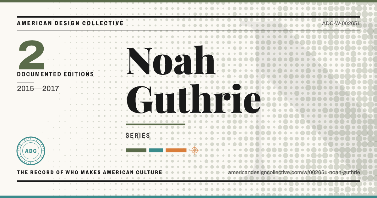 Registry card for Noah Guthrie: the ADC seal, Noah Guthrie, and how much is on record.