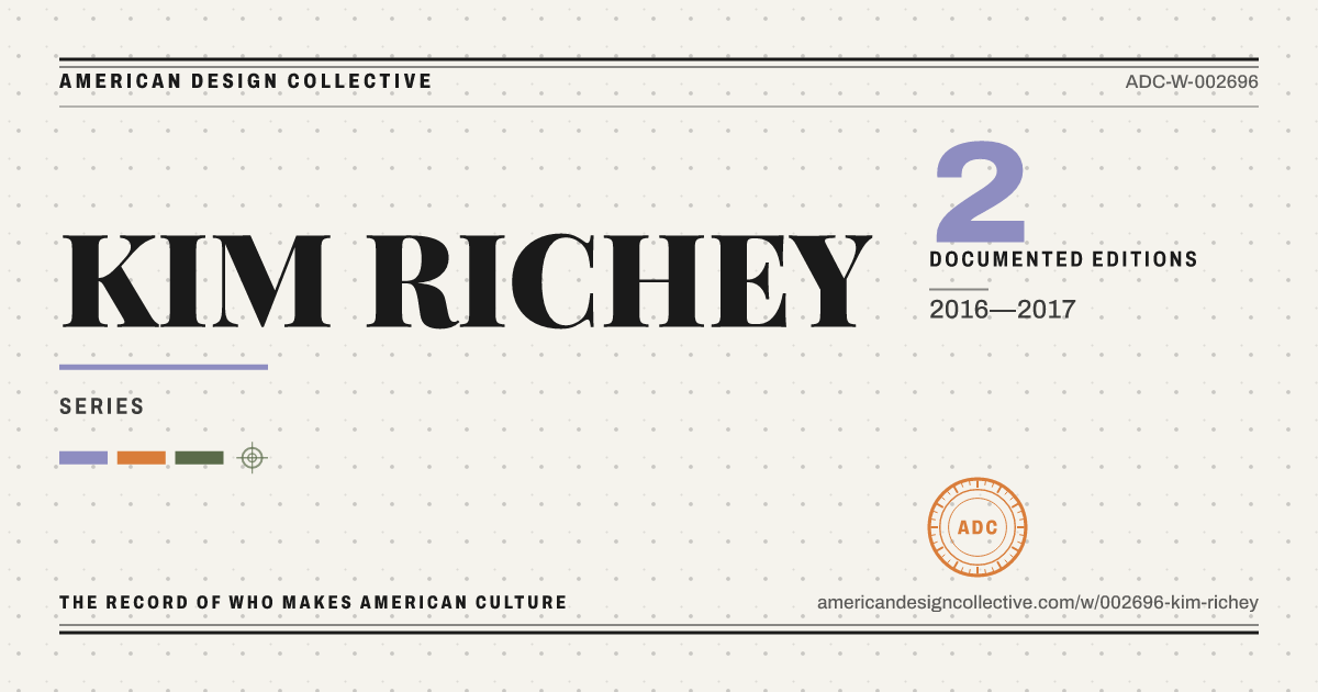 Registry card for KIM RICHEY: the ADC seal, KIM RICHEY, and how much is on record.