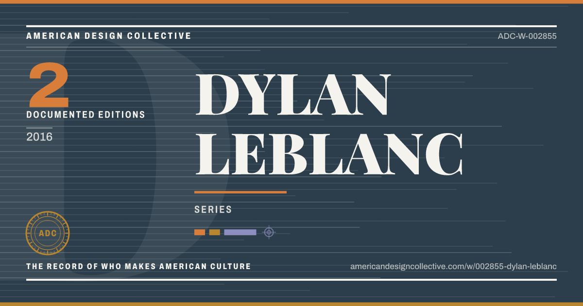 Registry card for DYLAN LEBLANC: the ADC seal, DYLAN LEBLANC, and how much is on record.