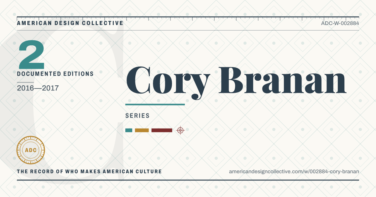 Registry card for Cory Branan: the ADC seal, Cory Branan, and how much is on record.