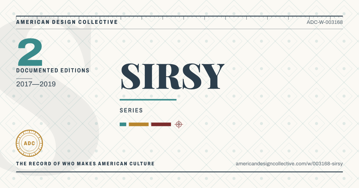 Registry card for SIRSY: the ADC seal, SIRSY, and how much is on record.