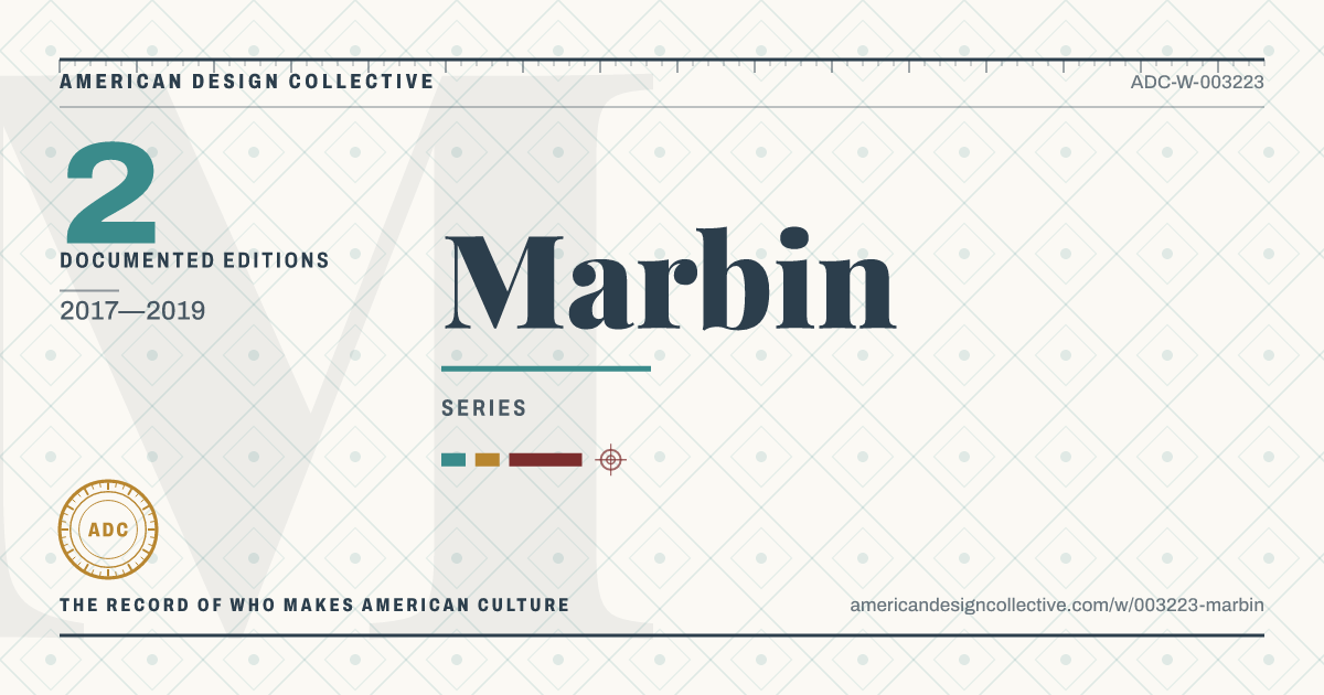 Registry card for Marbin: the ADC seal, Marbin, and how much is on record.