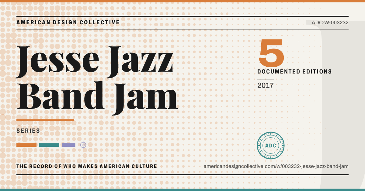 Registry card for Jesse Jazz Band Jam: the ADC seal, Jesse Jazz Band Jam, and how much is on record.