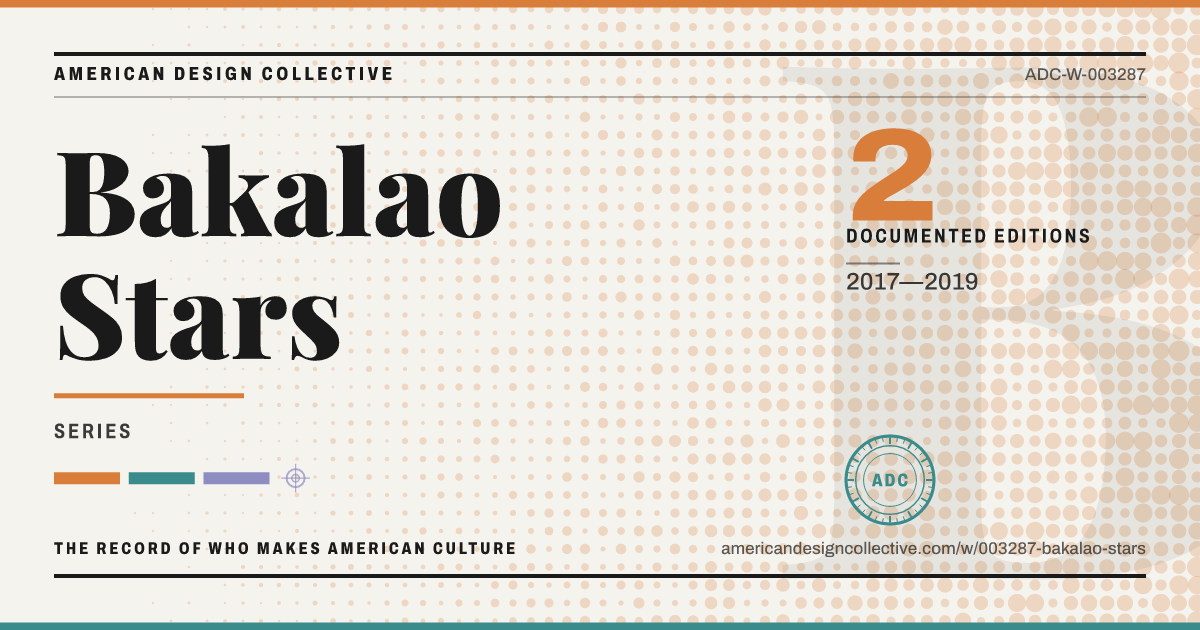 Registry card for Bakalao Stars: the ADC seal, Bakalao Stars, and how much is on record.