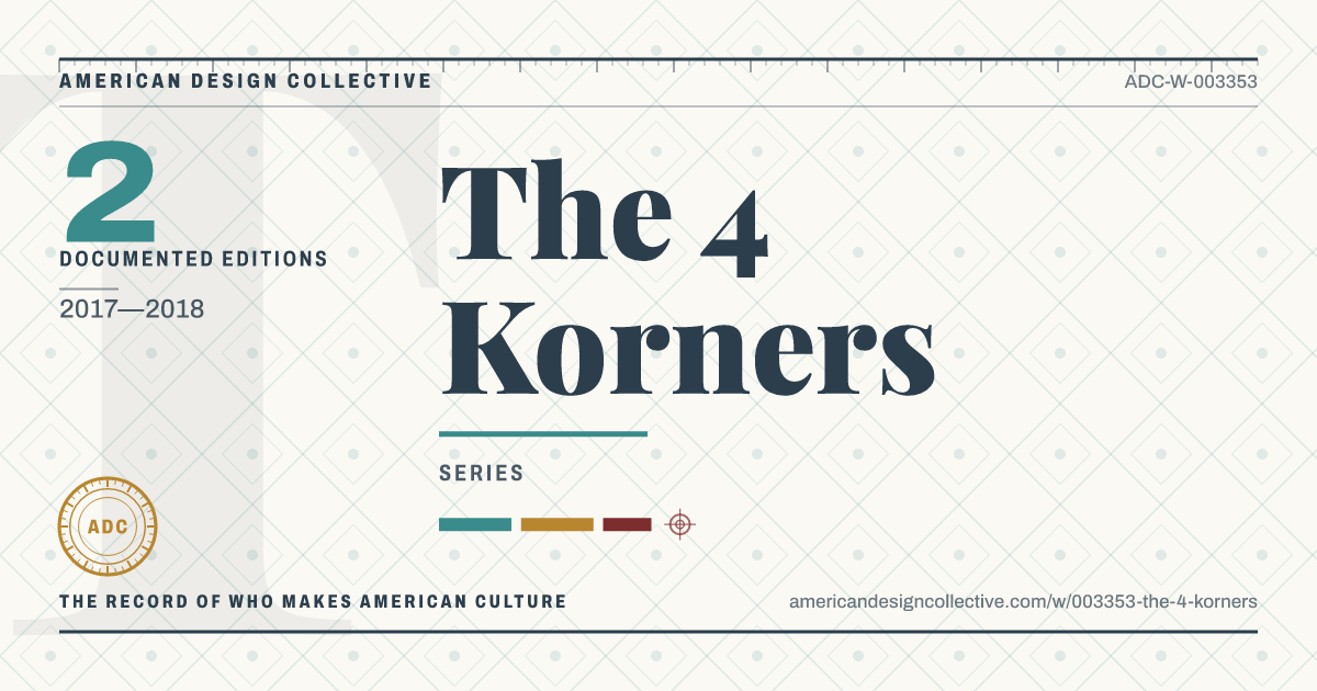 Registry card for The 4 Korners: the ADC seal, The 4 Korners, and how much is on record.