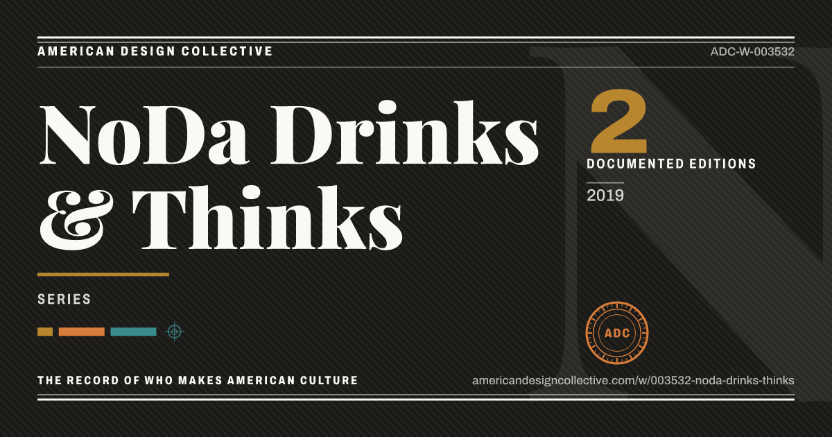 Registry card for NoDa Drinks & Thinks: the ADC seal, NoDa Drinks & Thinks, and how much is on record.