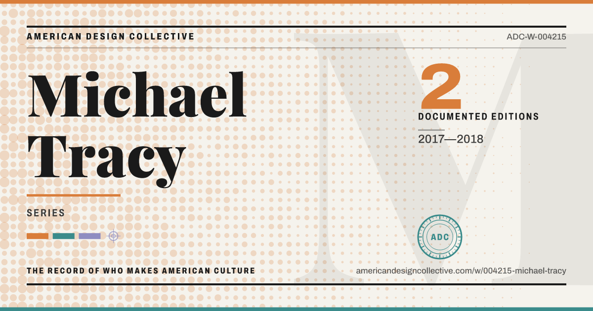 Registry card for Michael Tracy: the ADC seal, Michael Tracy, and how much is on record.