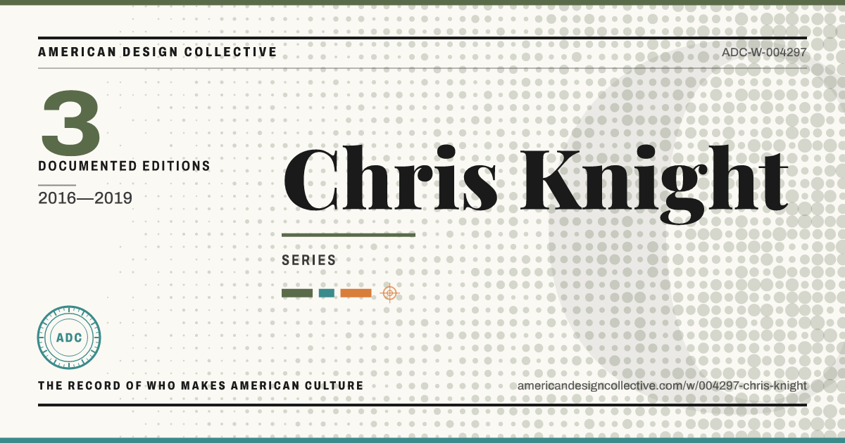 Registry card for Chris Knight: the ADC seal, Chris Knight, and how much is on record.