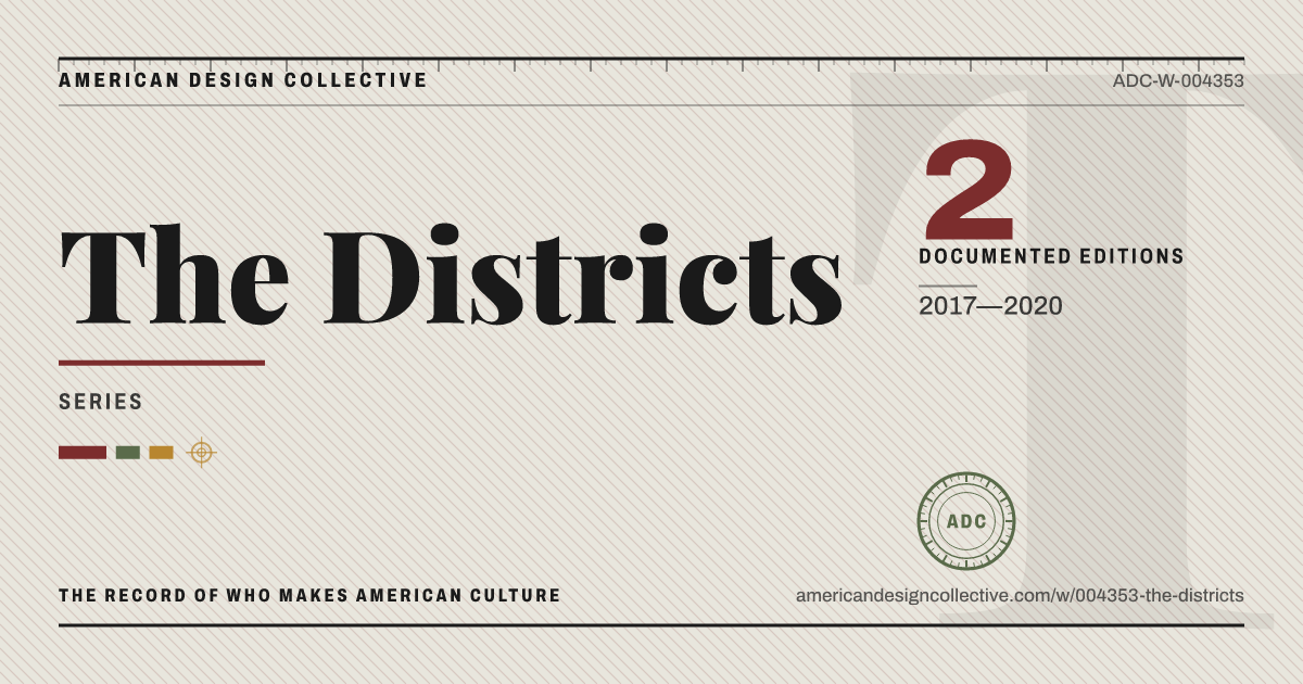 Registry card for The Districts: the ADC seal, The Districts, and how much is on record.