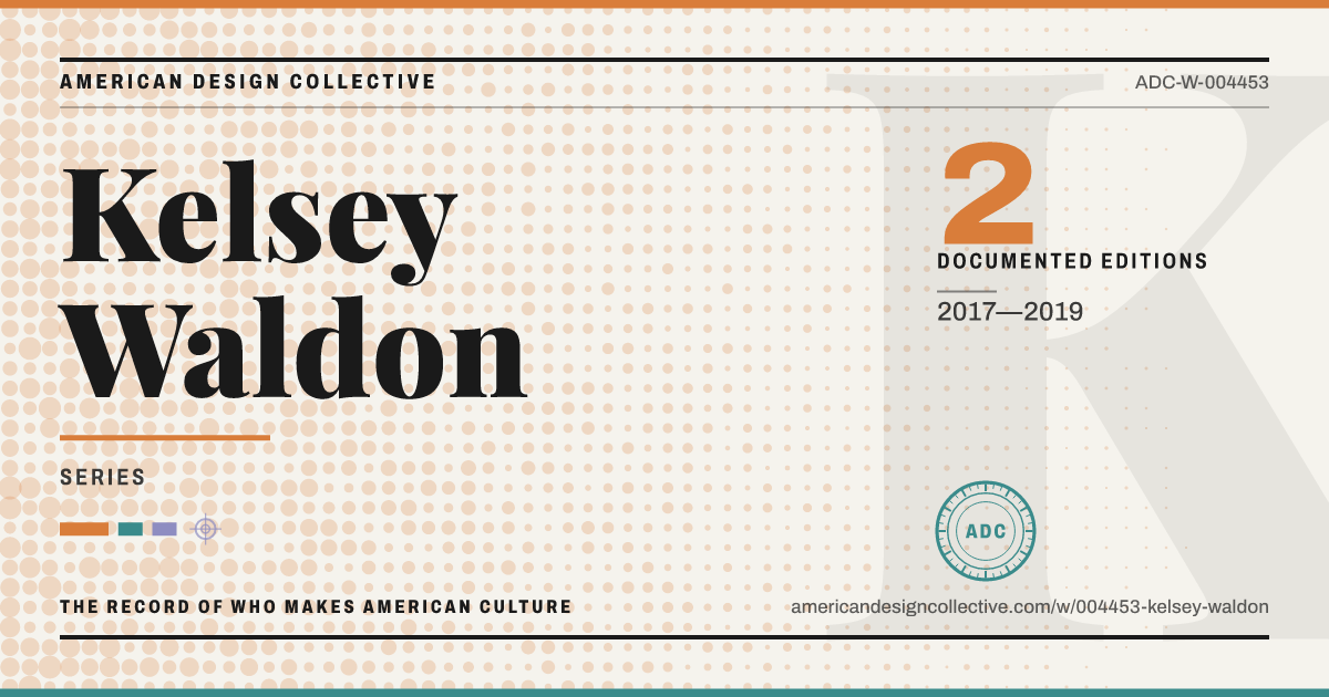 Registry card for Kelsey Waldon: the ADC seal, Kelsey Waldon, and how much is on record.