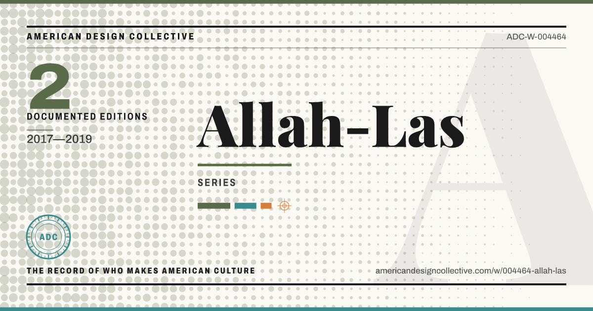 Registry card for Allah-Las: the ADC seal, Allah-Las, and how much is on record.