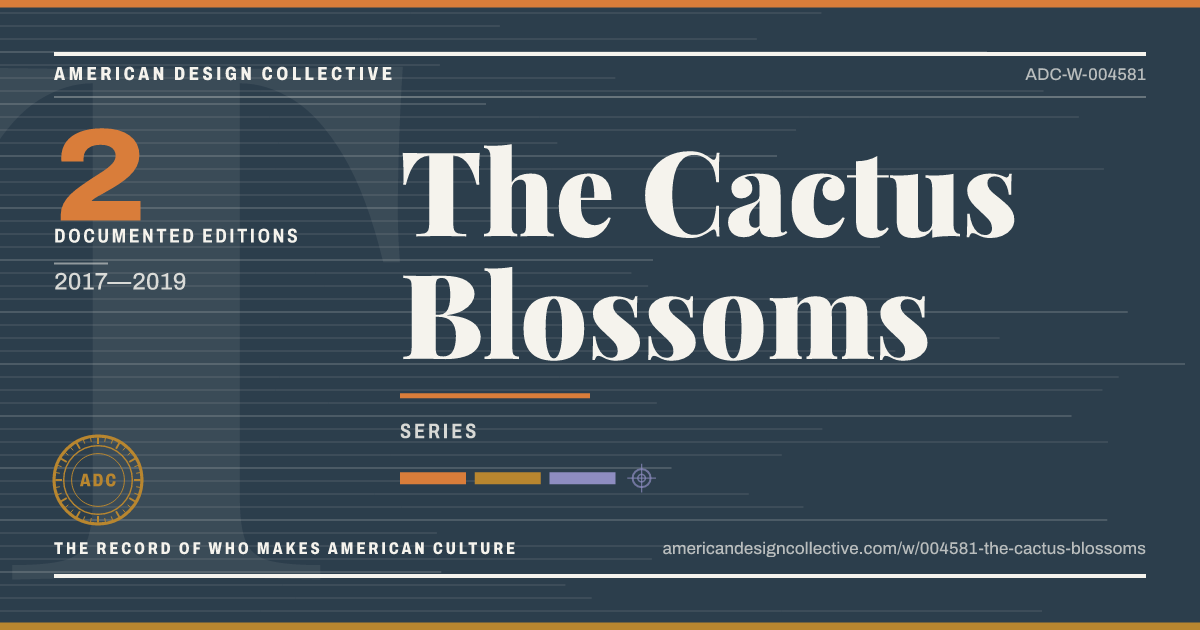 Registry card for The Cactus Blossoms: the ADC seal, The Cactus Blossoms, and how much is on record.