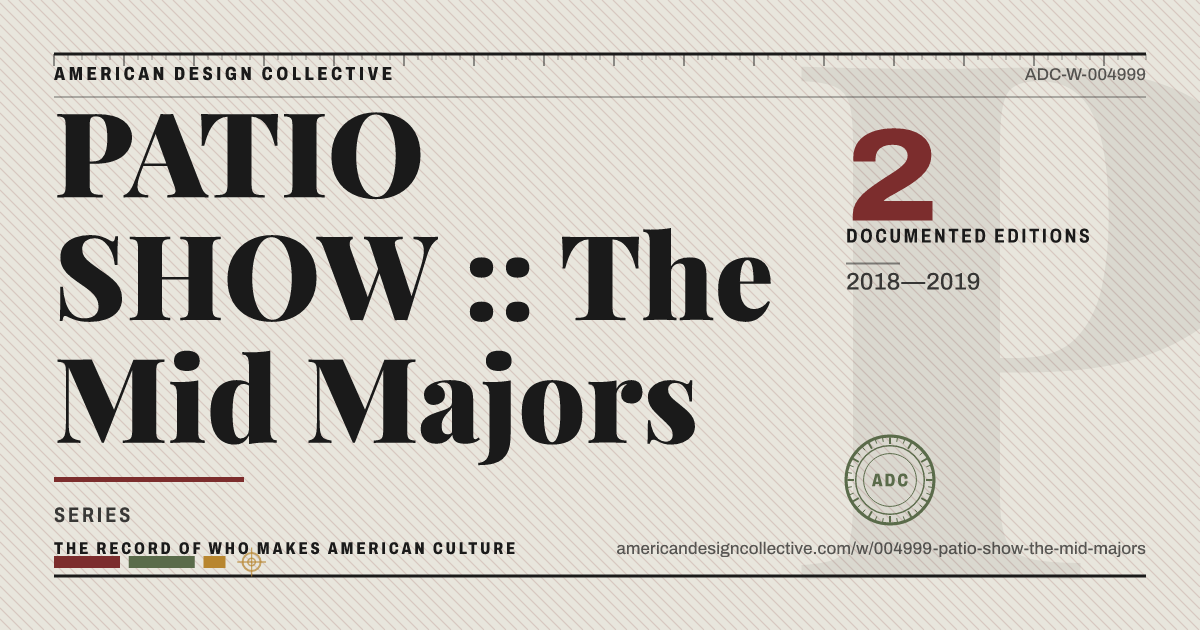 Registry card for PATIO SHOW :: The Mid Majors: the ADC seal, PATIO SHOW :: The Mid Majors, and how much is on record.