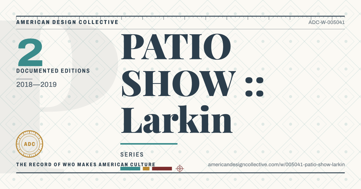 Registry card for PATIO SHOW :: Larkin: the ADC seal, PATIO SHOW :: Larkin, and how much is on record.