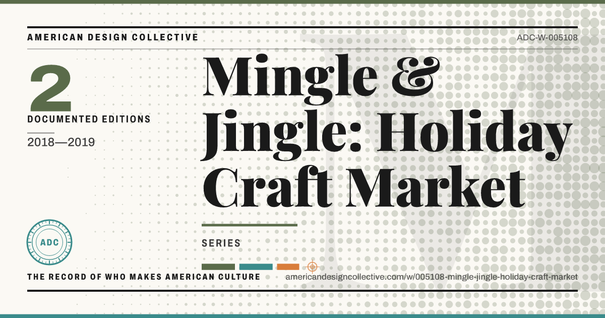 Registry card for Mingle & Jingle: Holiday Craft Market: the ADC seal, Mingle & Jingle: Holiday Craft Market, and how much is on record.