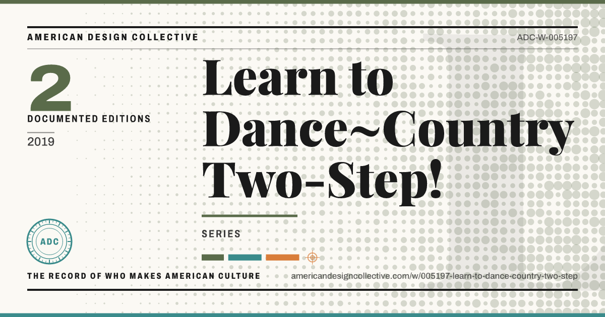 Registry card for Learn to Dance~Country Two-Step!: the ADC seal, Learn to Dance~Country Two-Step!, and how much is on record.