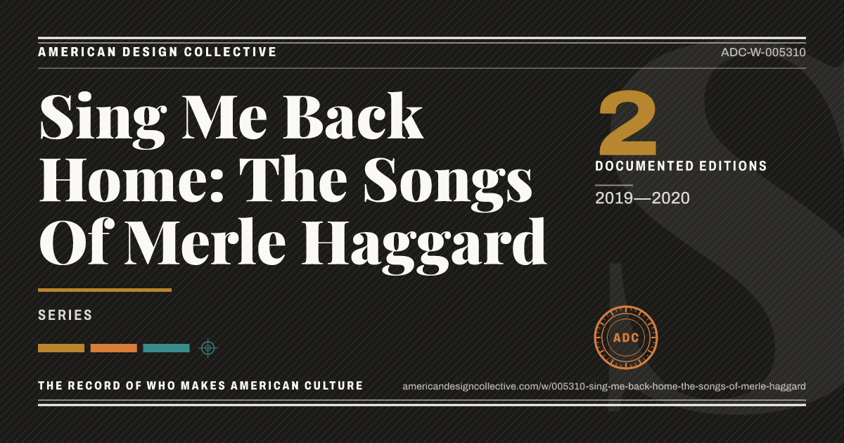 Registry card for Sing Me Back Home: The Songs Of Merle Haggard: the ADC seal, Sing Me Back Home: The Songs Of Merle Haggard, and how much is on record.