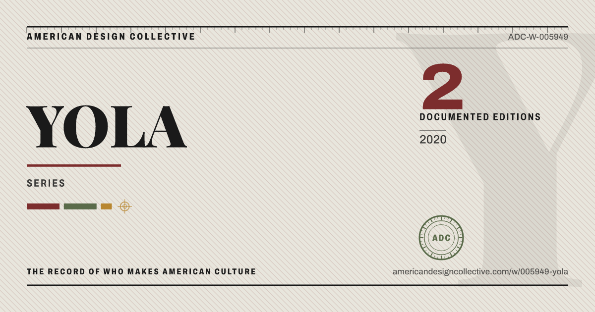 Registry card for YOLA: the ADC seal, YOLA, and how much is on record.