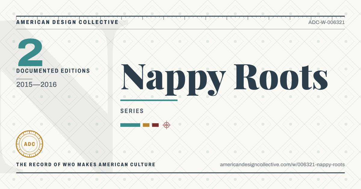 Registry card for Nappy Roots: the ADC seal, Nappy Roots, and how much is on record.