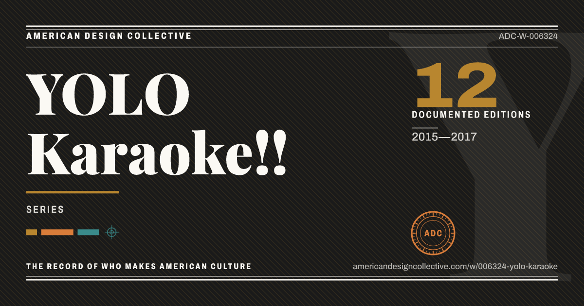 Registry card for YOLO Karaoke!!: the ADC seal, YOLO Karaoke!!, and how much is on record.