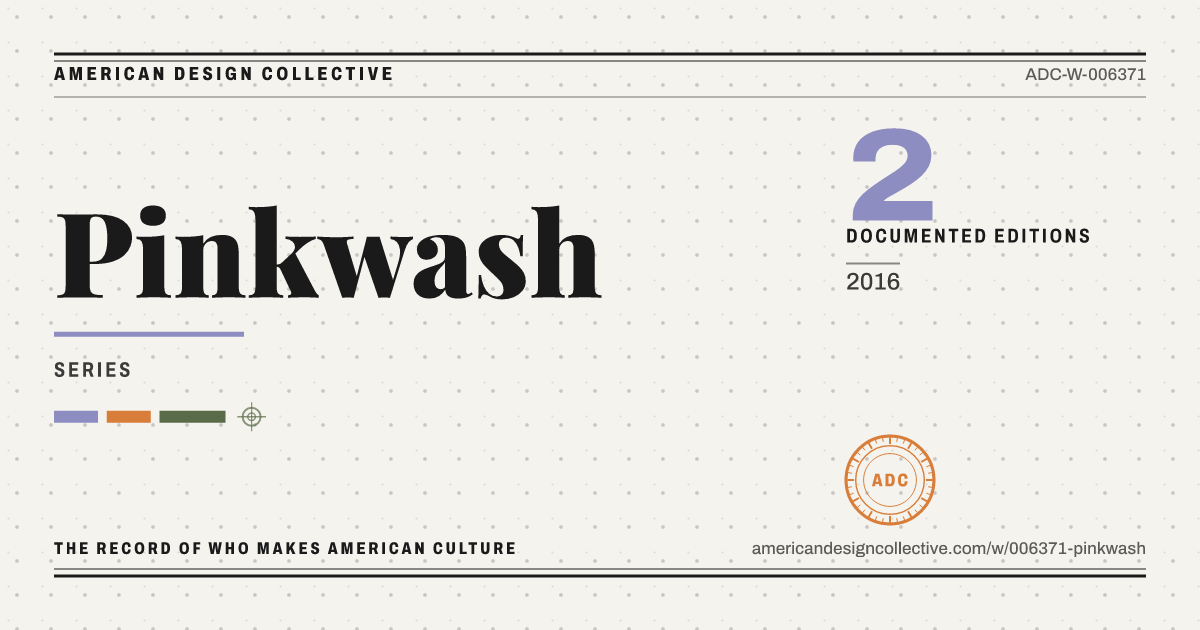 Registry card for Pinkwash: the ADC seal, Pinkwash, and how much is on record.