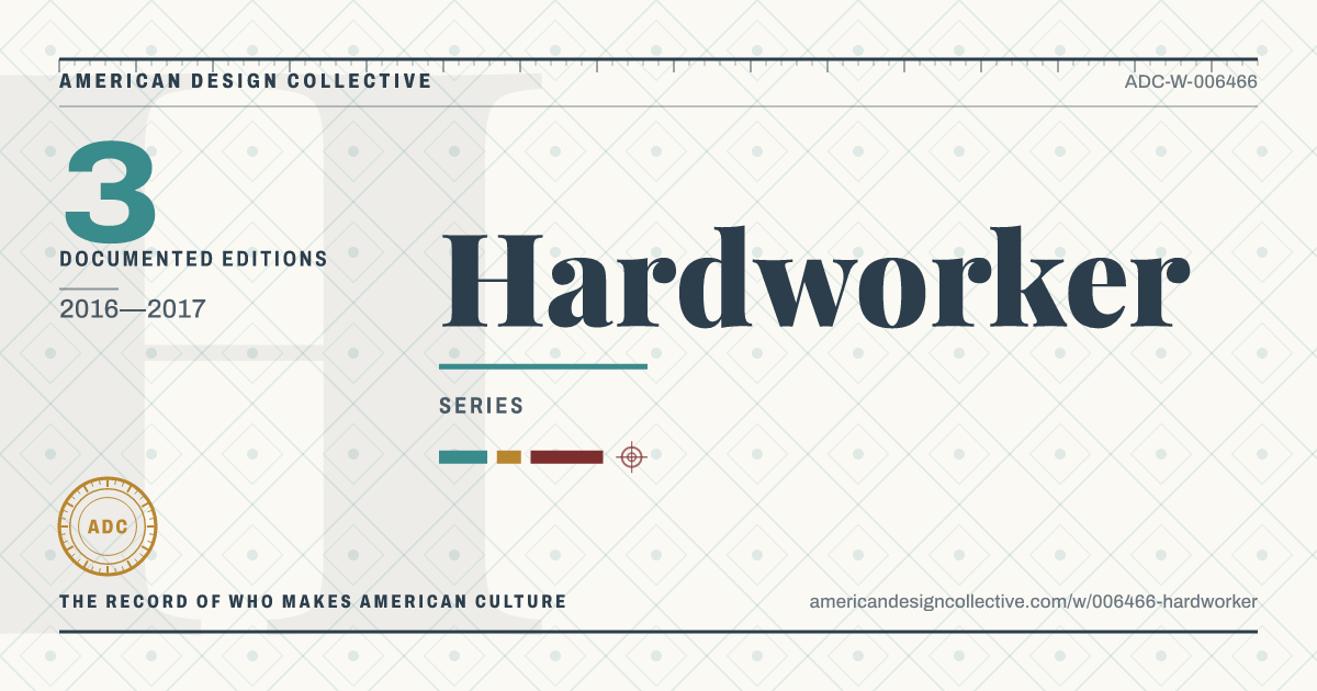 Registry card for Hardworker: the ADC seal, Hardworker, and how much is on record.