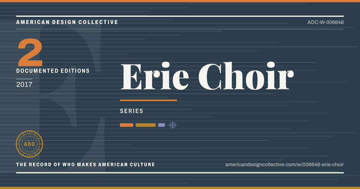Registry card for Erie Choir: the ADC seal, Erie Choir, and how much is on record.