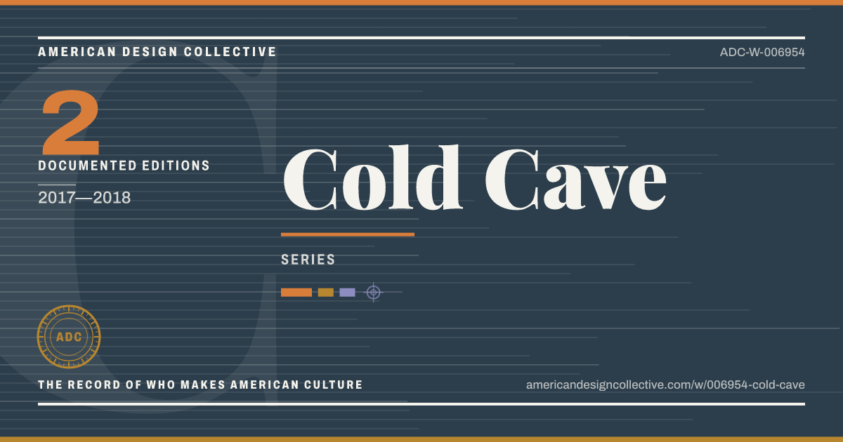 Registry card for Cold Cave: the ADC seal, Cold Cave, and how much is on record.