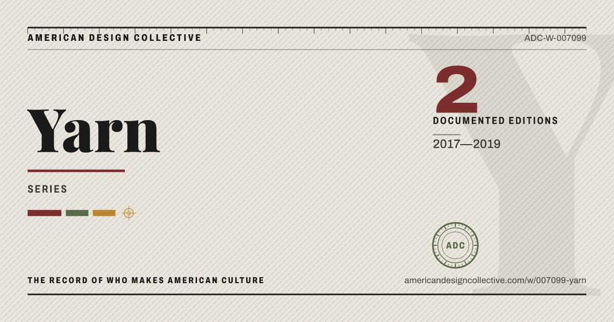 Registry card for Yarn: the ADC seal, Yarn, and how much is on record.